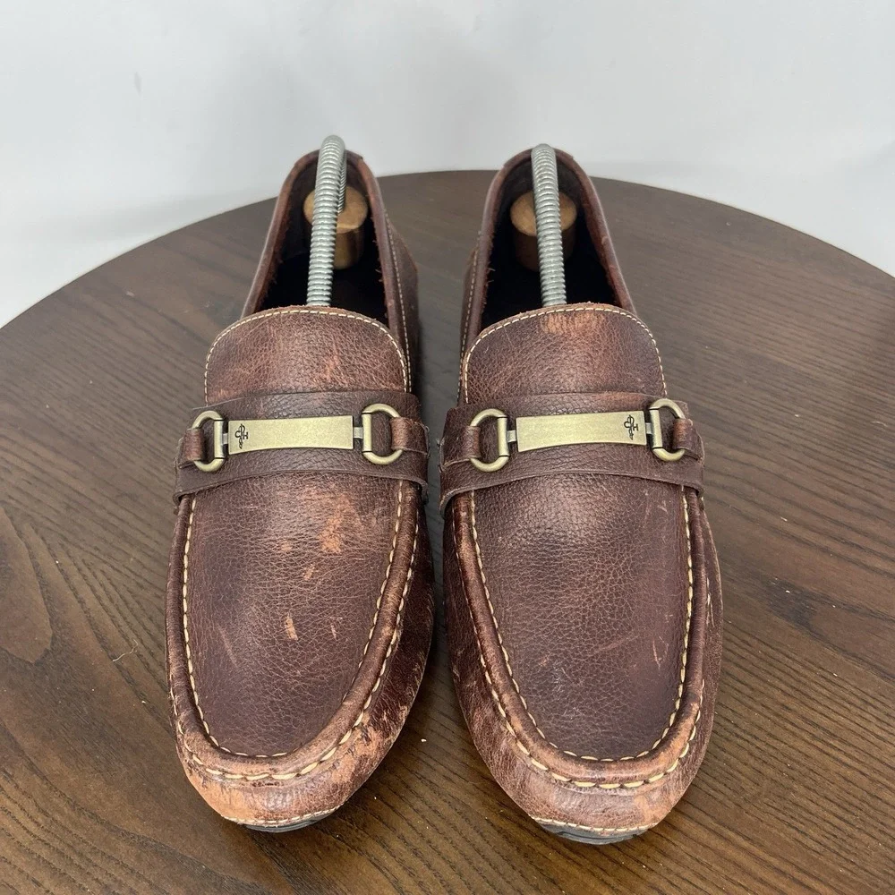 Cole Haan Somerset Shoes Men's 10M Brown Leather Horsebit Driving Loafers C11832